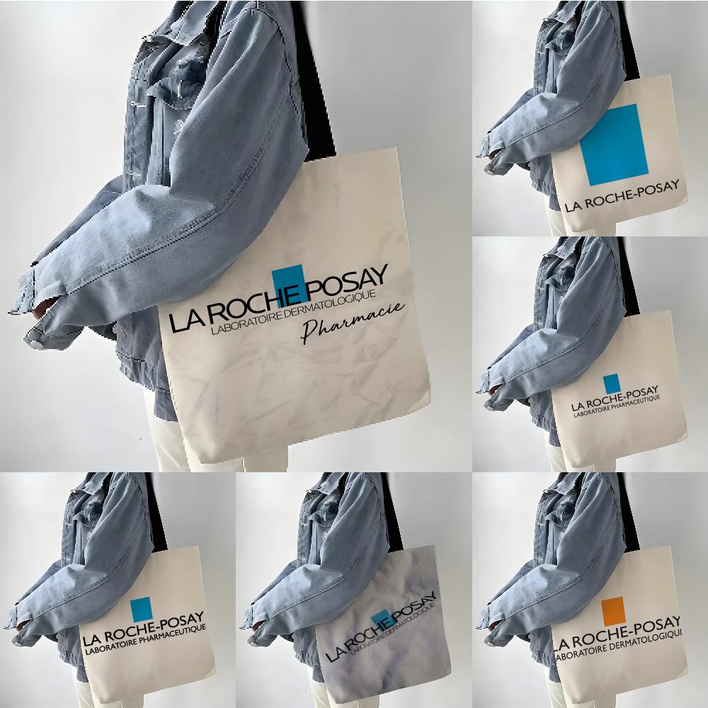 Skincare La Roche Posay - ถุงเก็บของลา โรช โพเซย์ ผลิตภัณฑ์ดูแลผิวจากฝรั่งเศส ถุงผ้าลินิน ถุงช้อปปิ้งแบบใช้ซ้ำได้